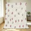 Cartoon Flowers Flannel Blanket - Lightweight Soft Cozy, Cute Home Throw for Halloween Christmas, Comfortable Sleep Companion