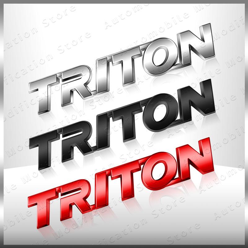 1Pc 3D ABS Plastic Decor Letter Logo Emblem Rear Trunk Decals Sticker For Mitsubishi L200 Triton Auto Accessories