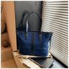 Denim bag women's large-capacity new autumn and winter versatile casual shoulder bag textured commuter tote bag