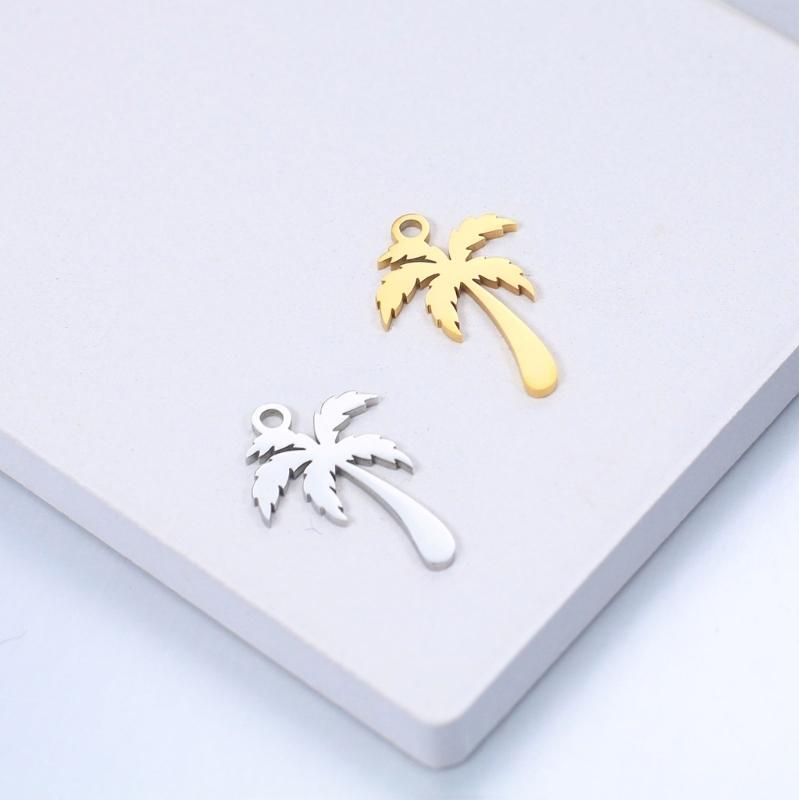 Pack of 5 Stylish Coconut Tree Jewelry Charm Decoration for Craft Supplies and Personalize Accessories Creation Use