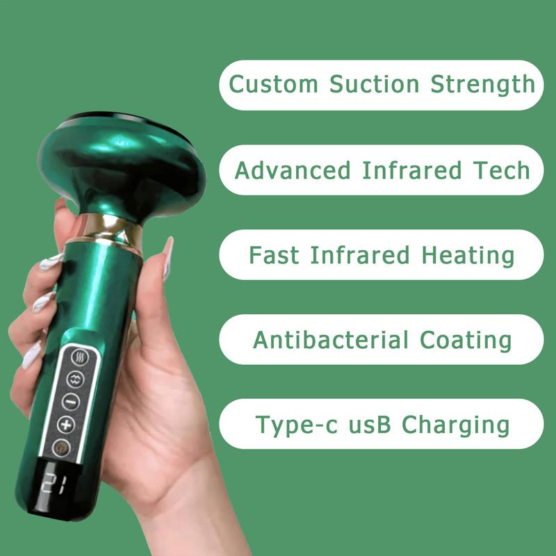 Electric Cupping Massager 12 Level Adjustable Anti-cellulite Massager Handheld Beauty Health Scraping Body Slimming Massage
