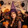 Party Headwear for Halloween Costume Transparent Witch Organza Women Cone-shaped Hat Lightweight Accessory Creative Holiday Wizard Decorations