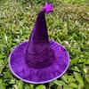 Elegant Witch Hat Soft And Nonwoven Fabric Folded Design Wizard Hat For Halloween Costumes Parties Hats 2pcs