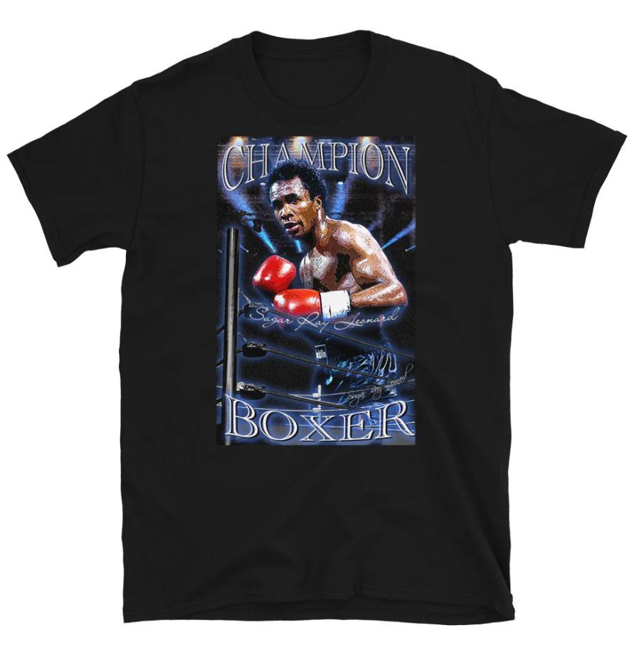 Sugar Ray Leonard Boxer T-Shirt Black All Size 8D920 Unisex T-Shirt XXXL