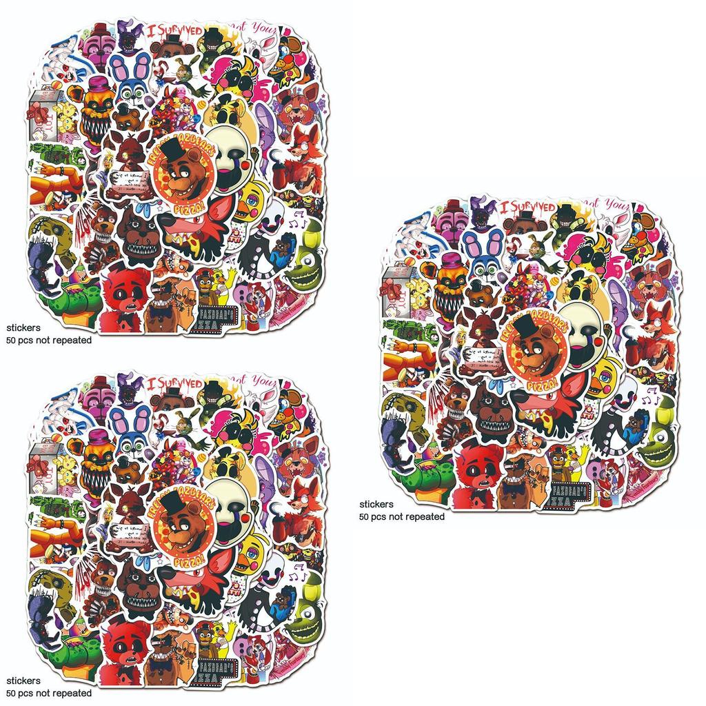 Fnaf Security Breach Cartoon Game Anime Stickers For Luggage And Phone