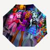 Monster High, Animation Automatic Opening and Closing, 8 Rib Structure Portable Umbrella, Suitable for Men and Women In All Seasons  Perfect