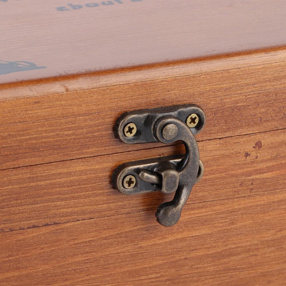 Wooden Material Sewing Box Vintage Style Thread Storage Case Needle Thread Box  Home Sewing 2
