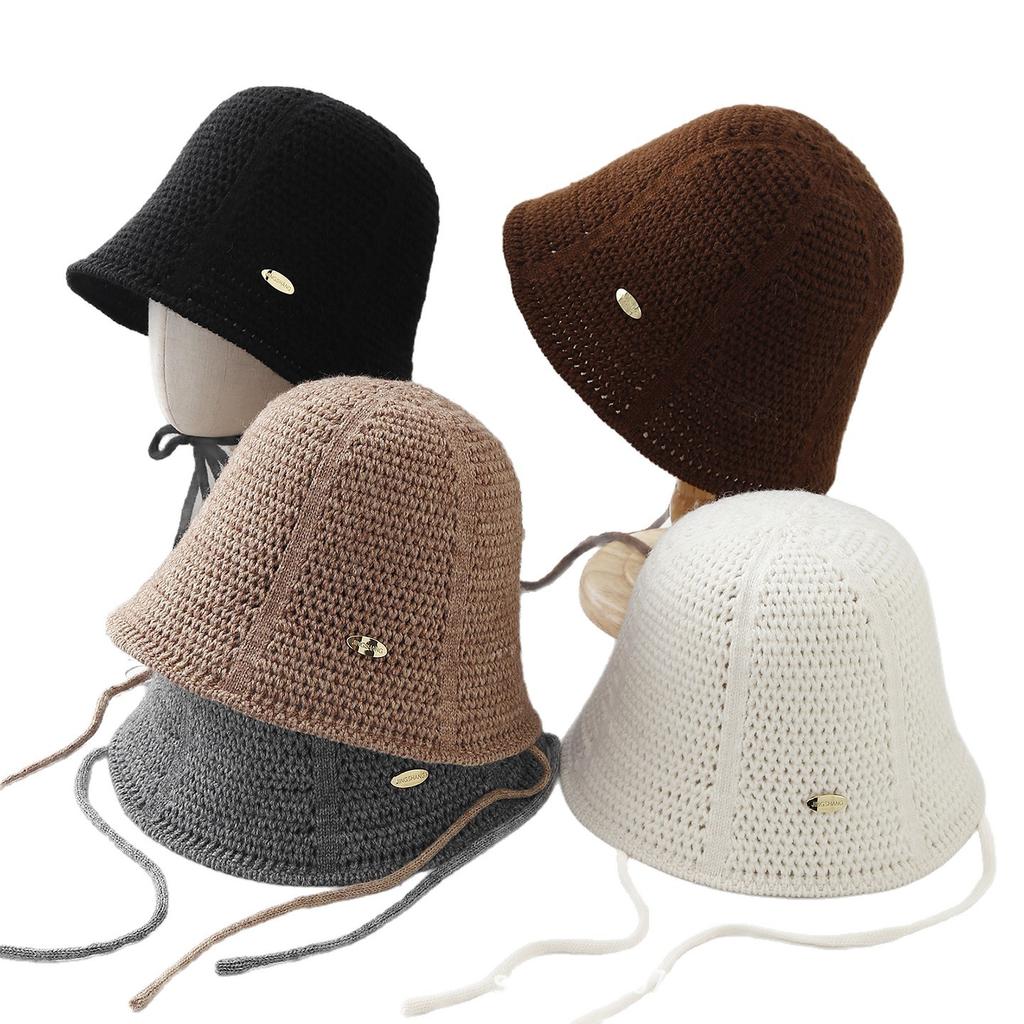ins Xiaoxiangfeng face covering high cold bucket hat outdoor shading hollow sunscreen versatile basin hat bucket hat women