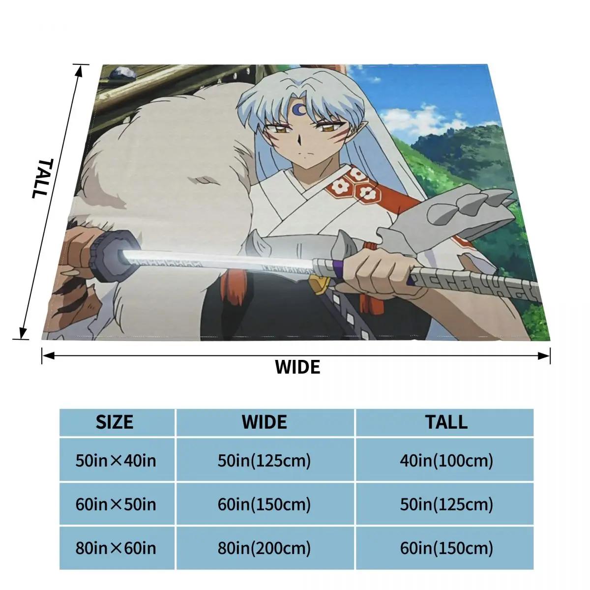 

Японское аниме Inuyasha вязаные одеяла Sesshoumaru шерстяное одеяло для путешествий в самолете портативное мягкое теплое покрывало 75x100cm 30x40in
