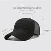 Casual Wide Brim Linen Mesh Baseball Cap Adjustable Breathable Sun Visor Hat Letter Embroidery Peaked Cap Summer