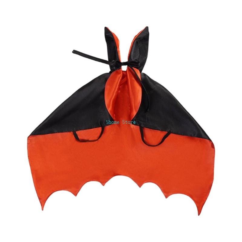 Halloween Pet Cloak Easy Wear Outfit Festival Cosplay Capes for Holiday Party M68E красный