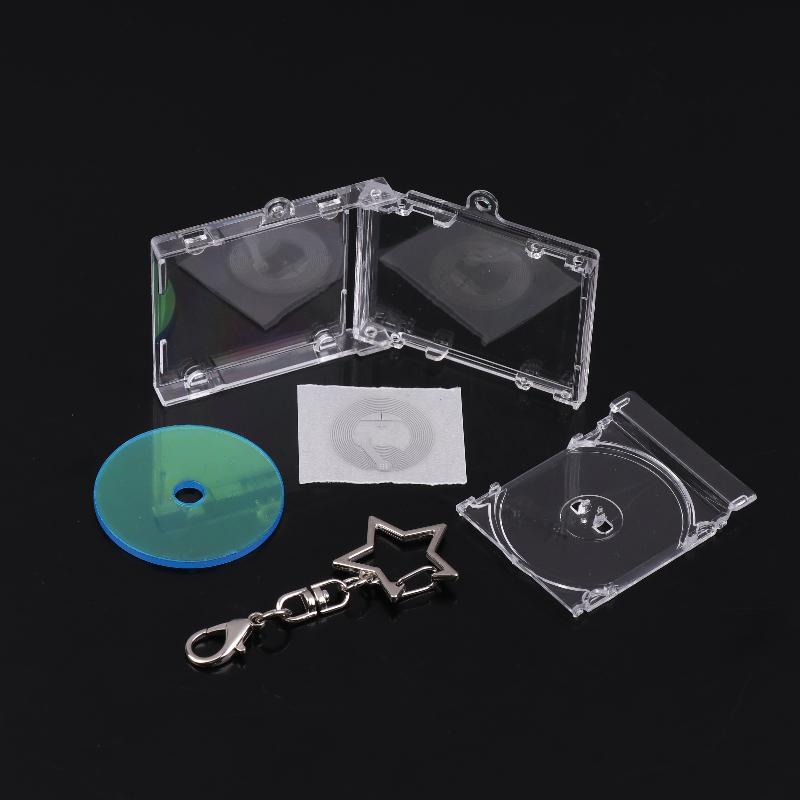 1 Set Mini NFC-Funktionale CD-Disc-Player-Form Hülle Schlüsselanhänger Peripherie Gedenkalbum Schlüsselhalter Für DIY Rucksack Anhänger