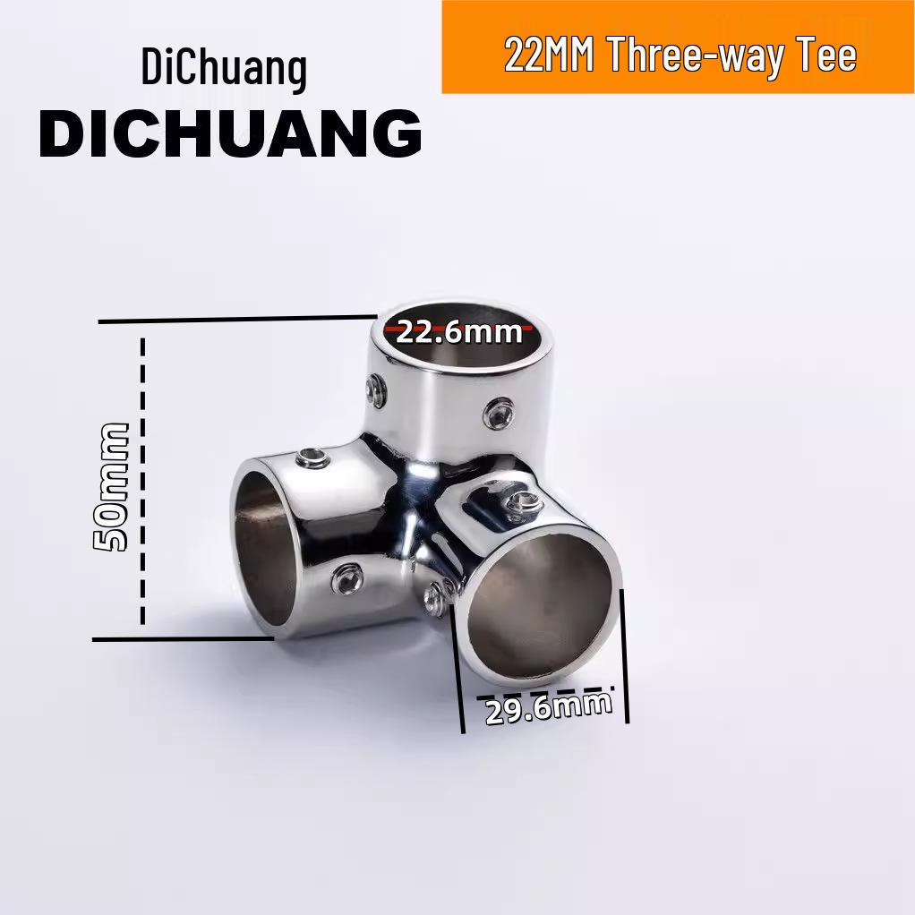 316 Stainless Steel Marine Tee Connector for Yacht Hardware