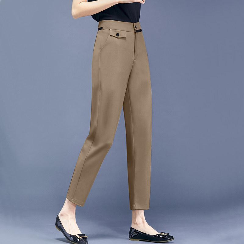 Women s High-Waisted Drapey Wide-Leg Cropped Pants 2XL (Recommended 135-150 lbs, Fabric Upgrade)