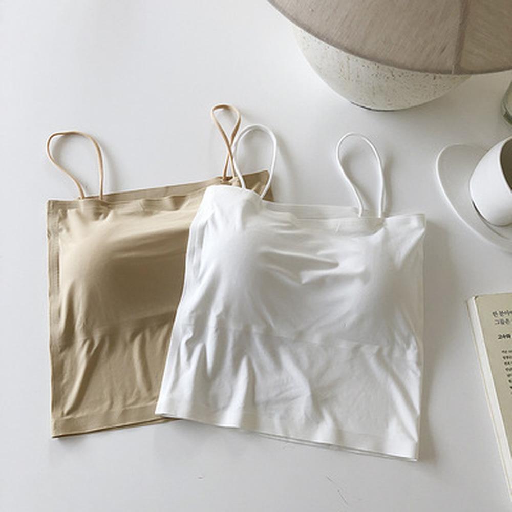 Top corto con parte de atrás bonita para mujer, camisola de algodón elástica Sexy, chaleco corto sin mangas con almohadilla en el pecho