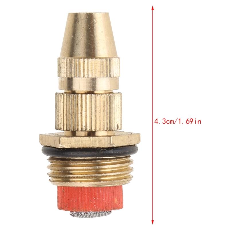 1/2" Brass Atomizing Spray Fitting Connector Misting Nozzle Filter Garden Irrigation Mounting Water Sprinkler Nozzle