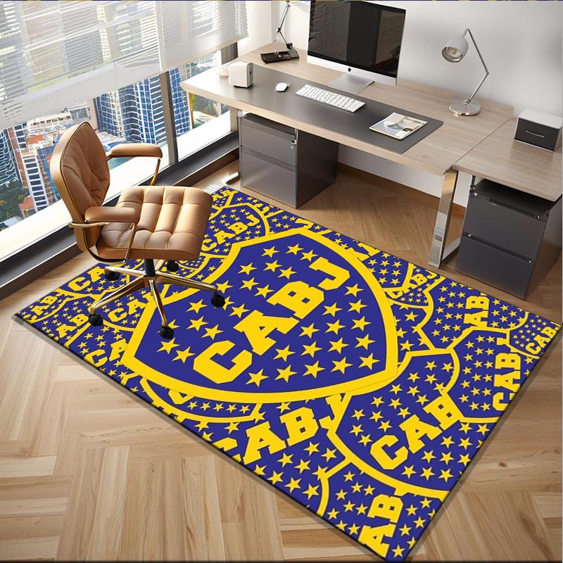 Football Club Emblem Office Rug Chair Mat, Game Carpet, Suitable for Front Door, Bedroom, Living Room, Desk, Holiday Gift