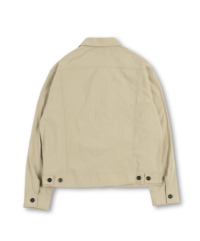 Mudsalt Seersucker Trucker Jacket Beige