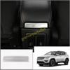 For Jeep Compass 17-2021 Matte Silver Center Console Armrest Box Rear Cover