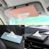 PU Leather Car Sun Visor Tissue Boxes Car Tissue Box Towel Holder Hanging On Visor Auto Interior Storage Decoration Accessories