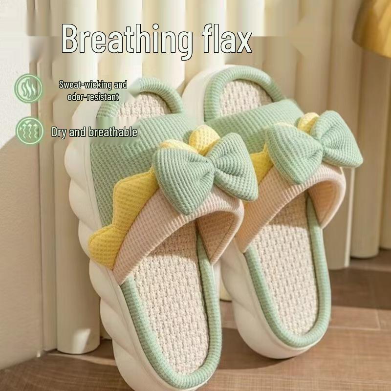 Women's Winter Non-Slip Plush Slippers - Thick-Soled, Warm Indoor Cotton Slippers