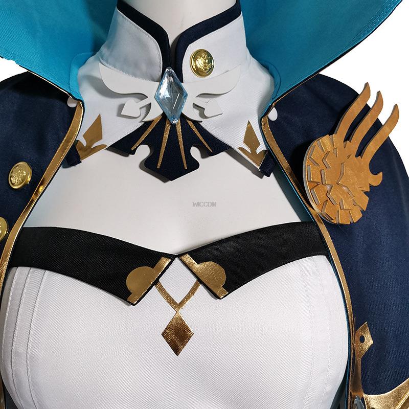 Game   Cosplay Costume Jean Gunnhildr Aldult Woman Top Pants Cloak Headdress Wig Halloween Rave Party Anime Suit