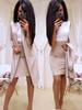 2022 Autumn/Winter European & American Women's Patchwork Solid Color Skirt Suit