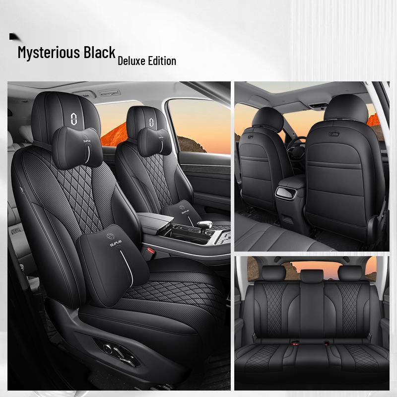 AITO M7 Car Seat Cover: Breathable, Perforated, Universal Fit for 5/6 Seats - All Seasons