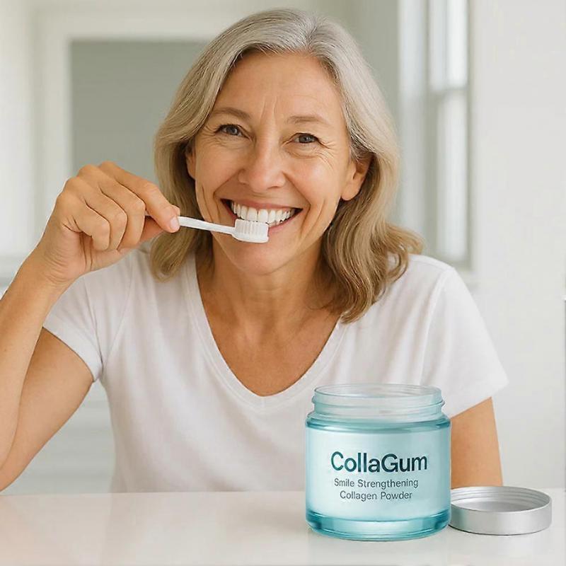 Kollagen Zahnpulver 60g Hydroxylapatit Zahnschmelz Stärkung Mundpflege