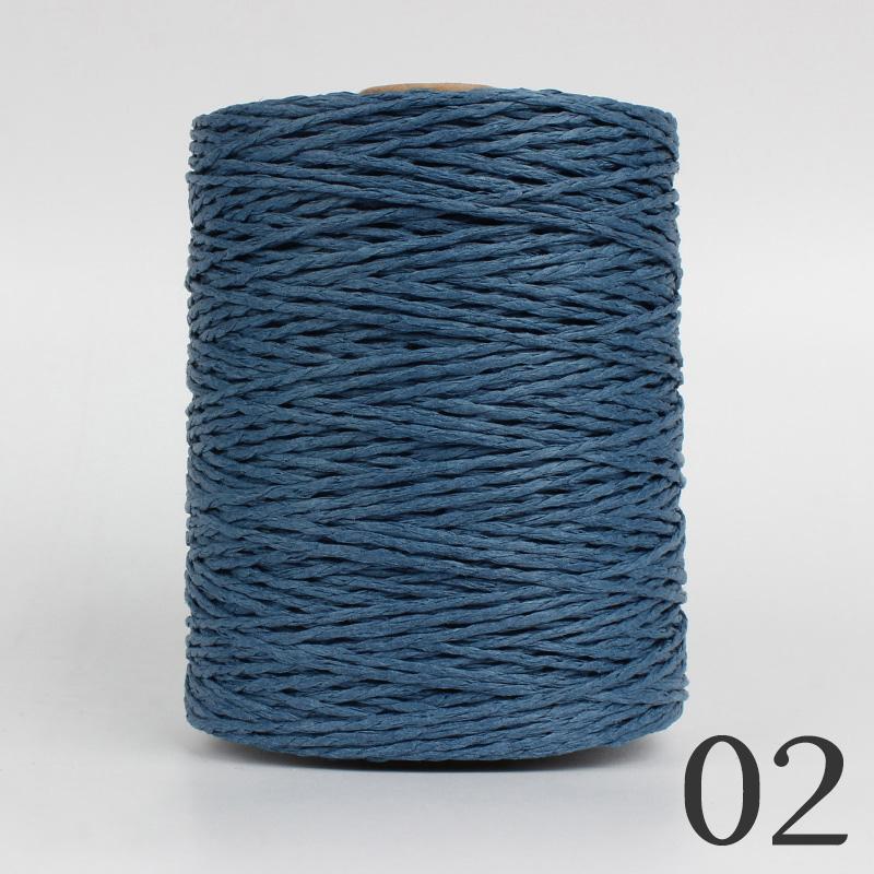 2 Roll Natural Raffia Straw Yarn Colorful Threads For Summer Hand Knit Crochet Hat HandBag Cushion Baskets Hand Craft Material