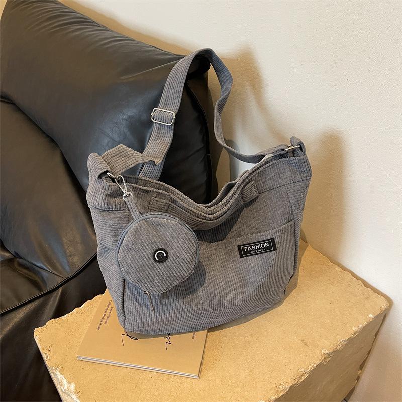 

Осень Зима Плотный Вельвет Простая Сумка-тоут для Поездок Студенческая Повседневная Литературная Сумка Ручная Сумка Сумка через Плечо Повседневная Сумка-тоут, Подарок к Снова в Школу