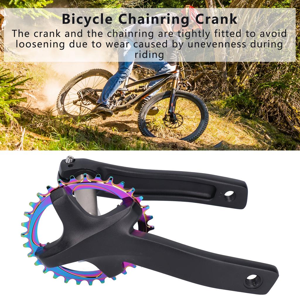 ZK‑22 Chainring Chainwheel Crank Aluminium Alloy Bike Crankset Arms 32T Chainring