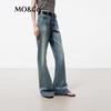 MO&Co. Retro Seamless Wide-Leg Denim Jeans
