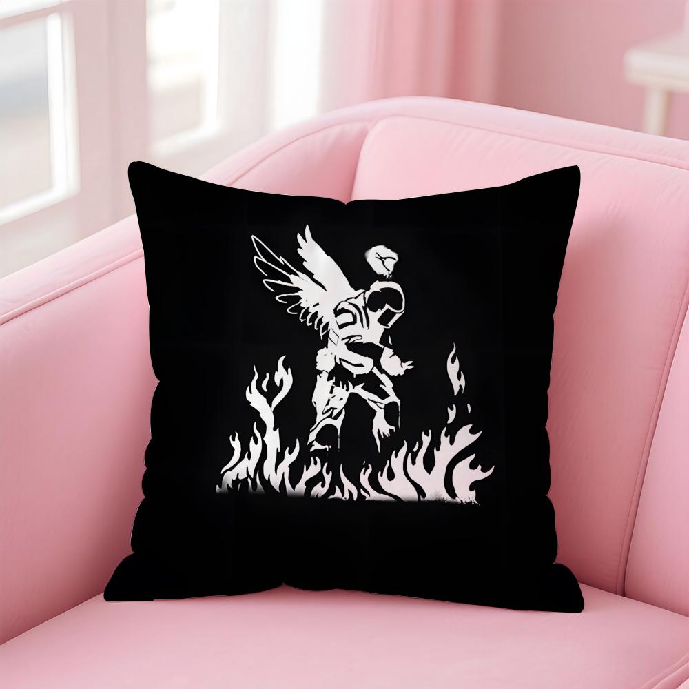 CSGO team logo meme Spirit Falcon Cushion Cover Pillow Case Soft Friendly Fabric Concealed Zipper