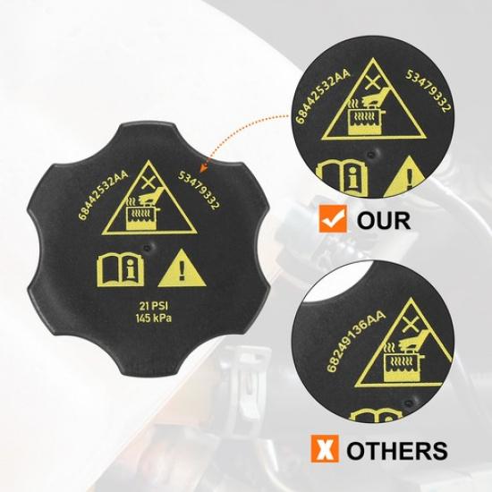 Pack of 1 For Jeep for Dodge Radiator Coolant Reservoir Recovery Cap 68442532AA