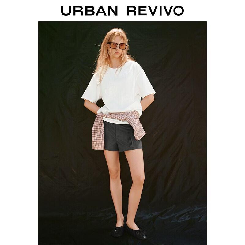 UR2026 Women s Cotton Lace Round Neck T-Shirt XS