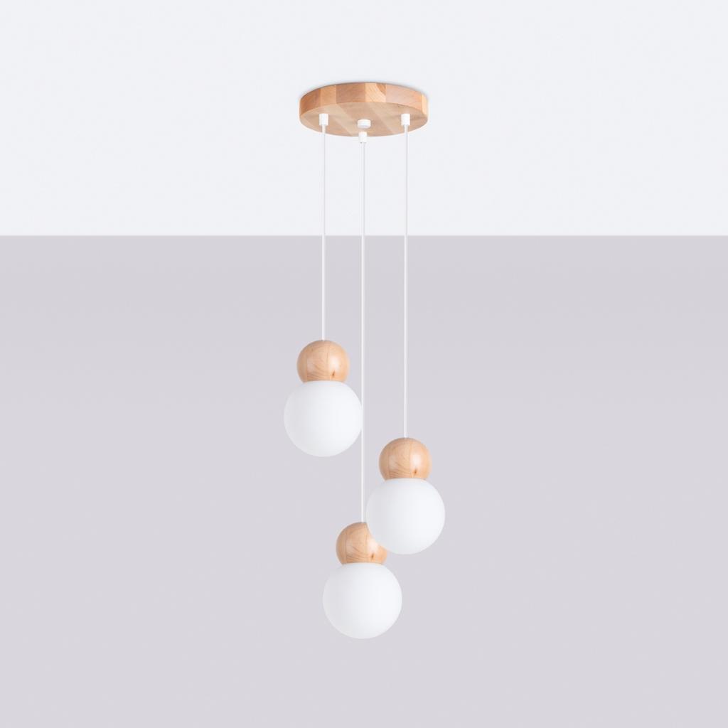 Lampa Wisząca Astro 3 G9 Biały Wood Lumilo 13.259.91