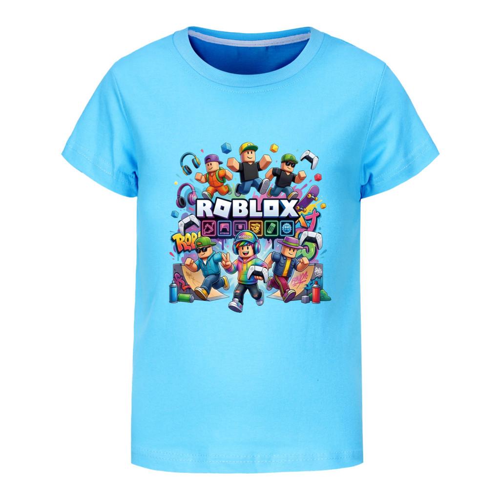 5573 Multi-color Boy Girl Roblox Print Short Sleeves T-Shirt