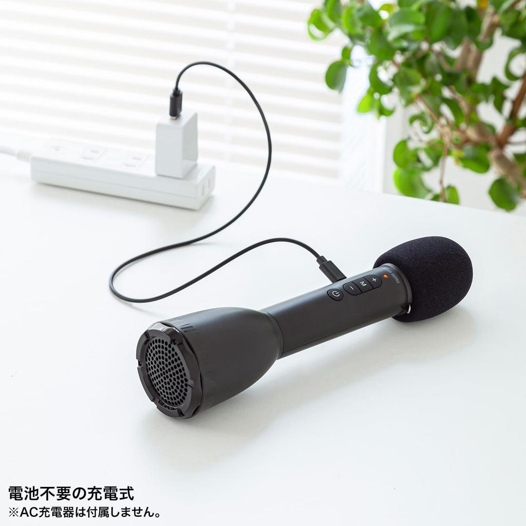 Sanwa Supply Handheld Portable Speaker MM-SPAMP18 Microphone-Type (Bluetooth Compatible)
