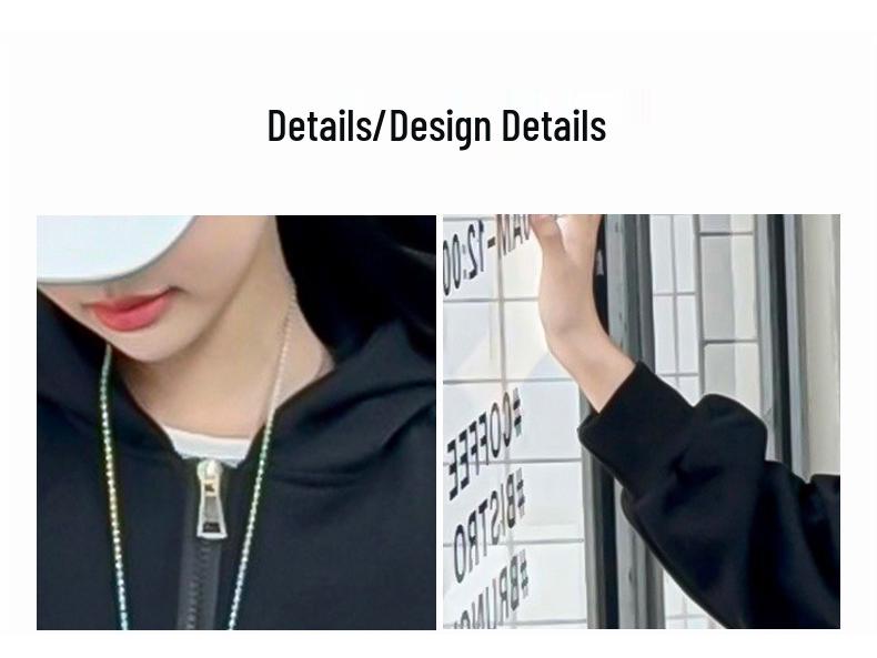 Girls' Spring & Autumn 2025 Set: Korean Style Hooded Jacket with Star Scimitar Pants for Middle & Big Kids