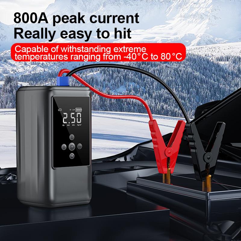 6 In 1 Portable 800A Jump Starter Power Bank, 12V Car Starting Device with Air Pump, Emergency Battery Booster for SUV
