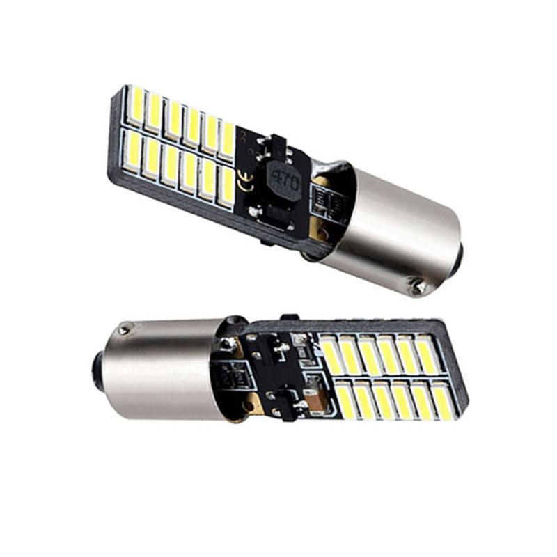 

1 Pair Car Led Highlight BA9S-4014-24SMD Width Light Reading Lamp Indoor Modified License Plate white light