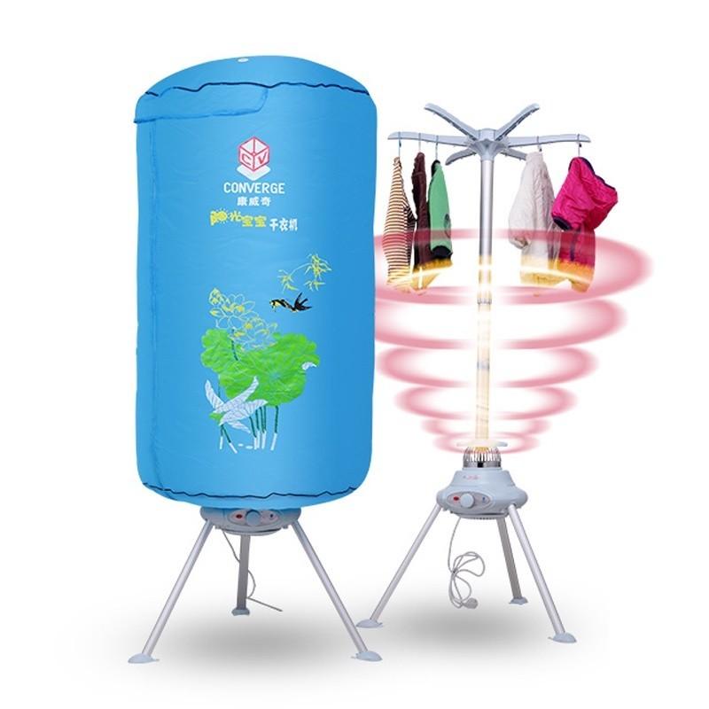 

1000 Вт 2 в 1 Портативная электрическая сушилка для одежды Бытовая складная УФ стерилизационное оборудование Электрический шкаф для быстрой сушки 66x66x165см1 небесно-голубой