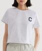 COVERNAT (W) C Logo Crop T-Shirt Heather Gray