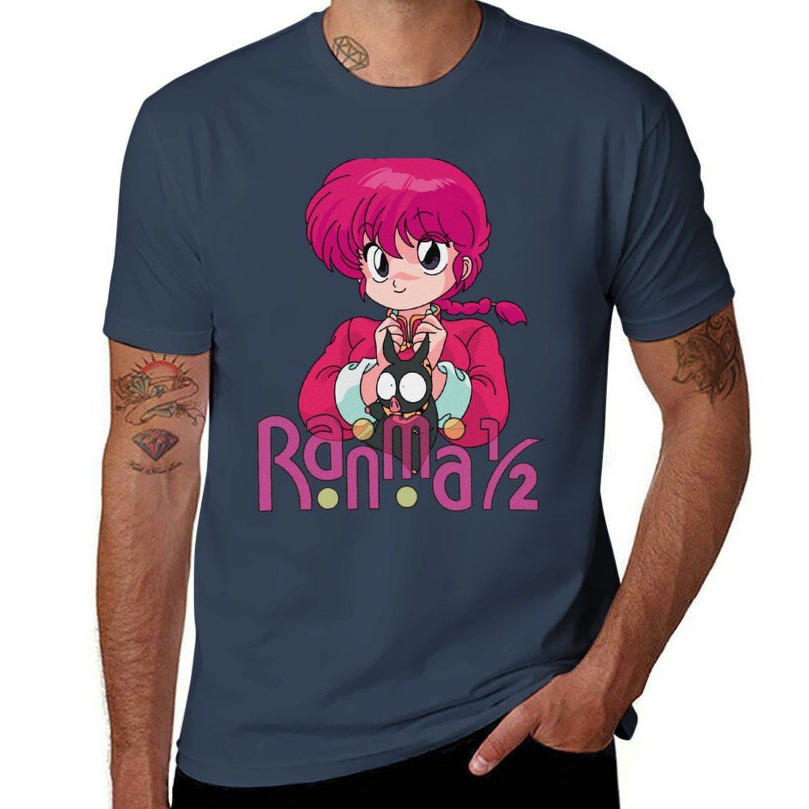 Ranma 12 Tshirt Work Wear Simple Tee Shirt S