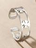 Wholesale High End Waterproof Three-dimensional M Letter Hollow Stainless Steel Finger Ring Trendy for Women Personalize Jewelry