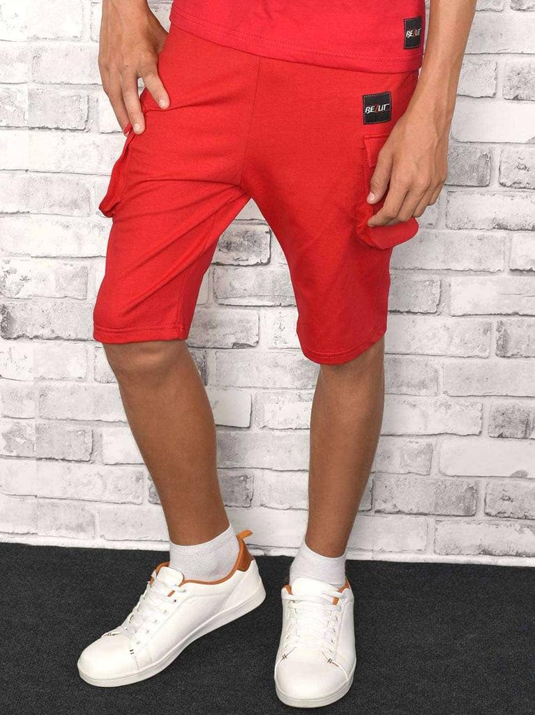 Kids Boys Cargo Fabric Shorts