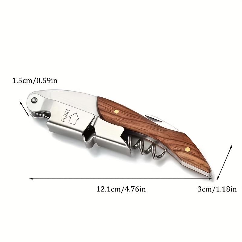 Custom Engraved Stainless Steel Wine, Beer Opener with Wooden Handle Ideal for Home, Bar, Restaurant ,Perfect Gift for Christmas, Birthdays,Parties,