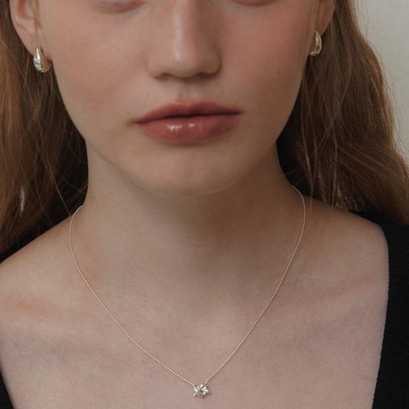 TATIANA (925 Silver) Angel Knot Heart Necklace NZ2164