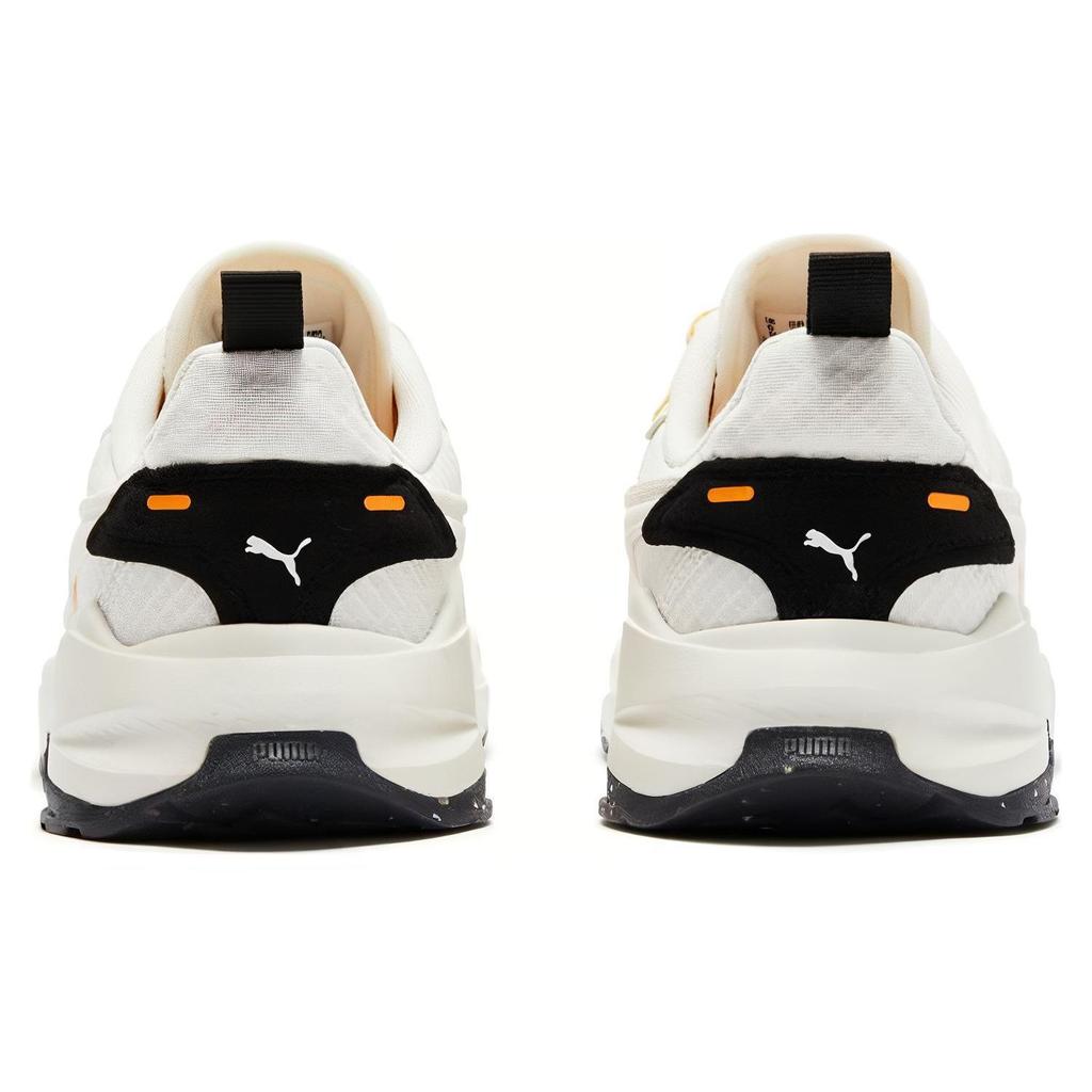 Puma Stride Tkanina Skóra Syntetyczna Siatka Retro Sportowe Niskie Buty Lifestyle Unisex Trampki Biały Pomarańczowy 389424-01